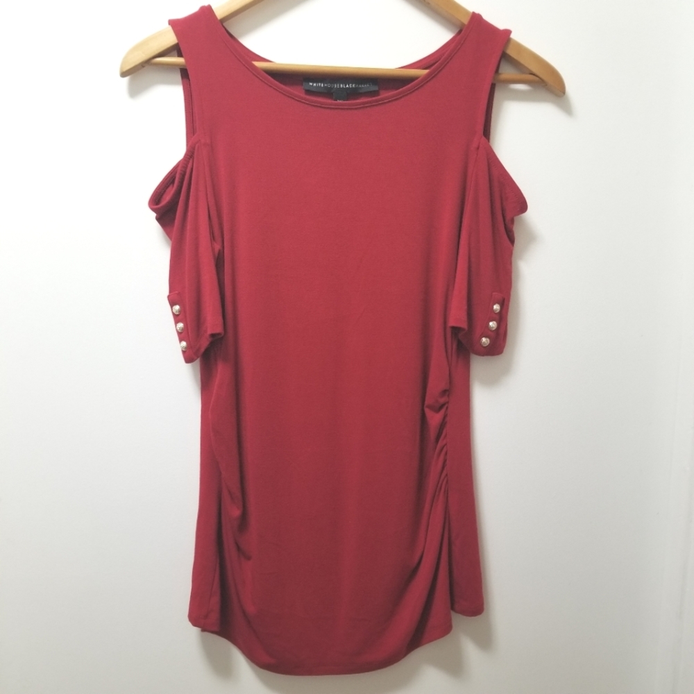 White House Black Market Deep Red Top